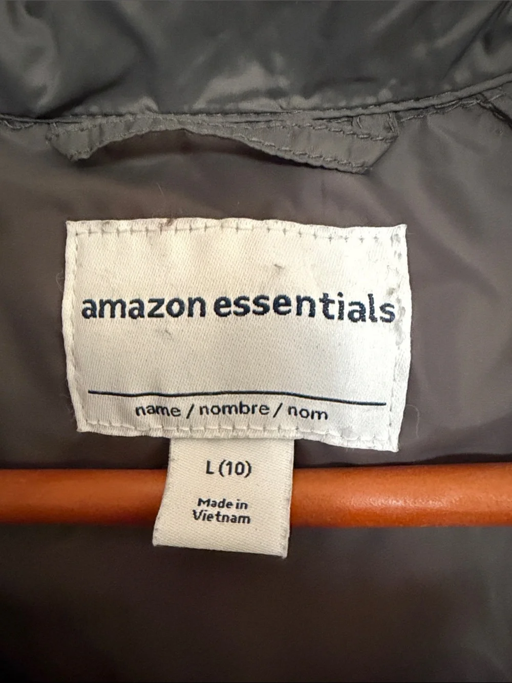 Amazon Essentials Quilted Jacket - Charcoal Gray